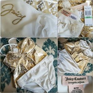 👑🐇NWT Juicy Couture girls' 2-piece swim suit